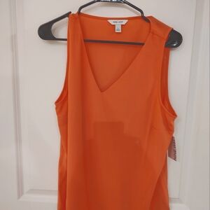 Nine West Women's coral Sleeveless Top